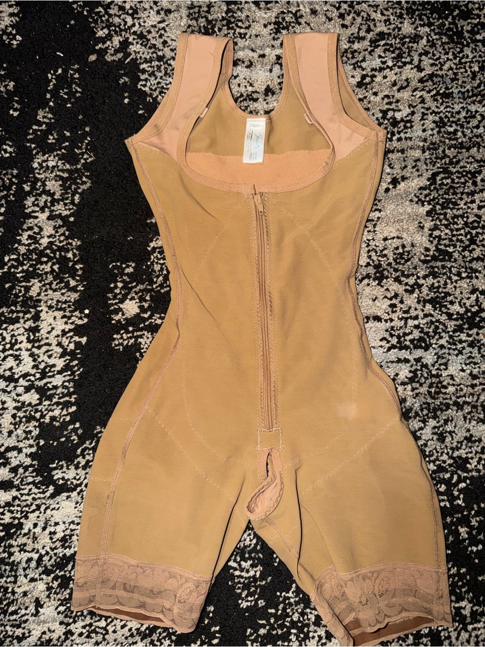 Joe's Jeans Nude/Tan Shaping Bodysuit with Front Zip